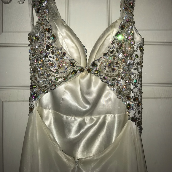 White Prom Dress - Picture 3 of 4